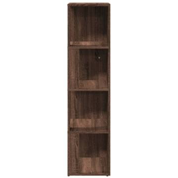 Brown Oak Corner Cabinet - Stylish Storage Solutions