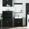 3 Piece Bathroom Furniture Set BERG Black Solid Wood Pine Colour black Size 69.5 x 34 x 110 cm Number of 3 