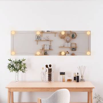 Wall Mirror with LED Lights 30x100 cm - Modern Glass Design