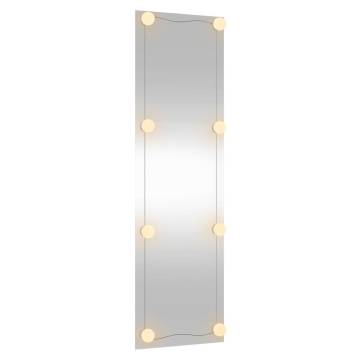 Wall Mirror with LED Lights 30x100 cm - Modern Glass Design