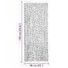 Insect Curtain Light & Dark Grey 56x185 cm - Chenille