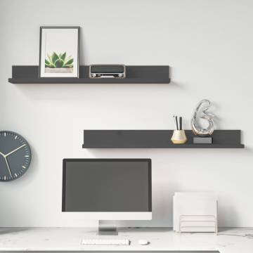 Stylish Grey Wall Shelves - 80x11x9 cm | Hipomarket