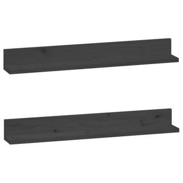 Stylish Grey Wall Shelves - 80x11x9 cm | Hipomarket