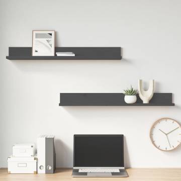 Stylish Grey Wall Shelves - 80x11x9 cm | Hipomarket