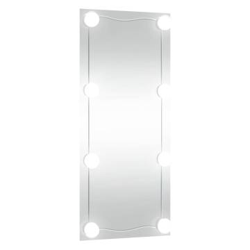 LED Wall Mirror 40x80 cm - Contemporary Glass Style