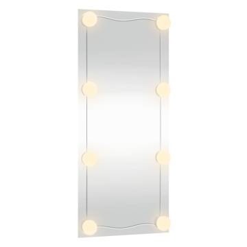 LED Wall Mirror 40x80 cm - Contemporary Glass Style