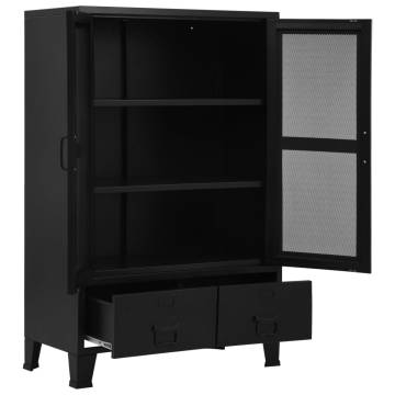 Office Cabinet with Mesh Doors | Industrial Steel Design