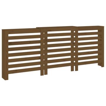 Radiator Cover Honey Brown - Solid Pine Wood 210x21x85 cm