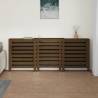 Radiator Cover Honey Brown - Solid Pine Wood 210x21x85 cm