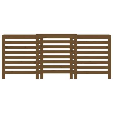 Radiator Cover Honey Brown - Solid Pine Wood 210x21x85 cm