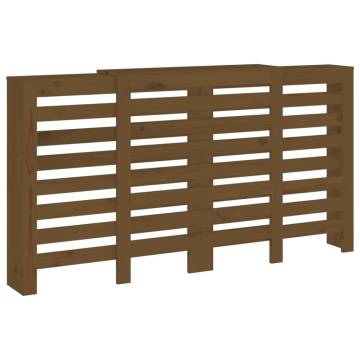 Radiator Cover Honey Brown - Solid Pine Wood 210x21x85 cm