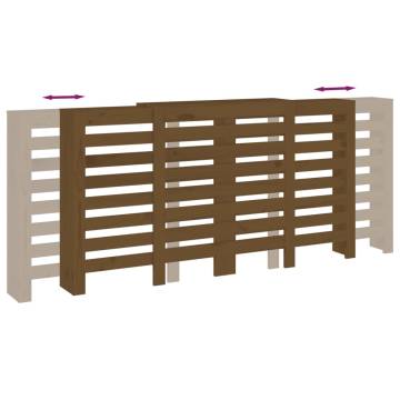 Radiator Cover Honey Brown - Solid Pine Wood 210x21x85 cm