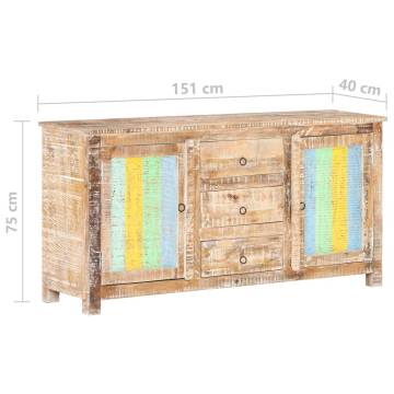 Vintage Sideboard 151x40x75 cm in Rough Acacia Wood