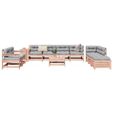 11 Piece Garden Sofa Set - Solid Wood Douglas Fir Furniture