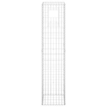 Gabion Basket Post 40x40x180 cm Iron | Durable Garden Decor