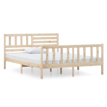 Solid Wood Bed Frame 120x190 cm - Small Double Style