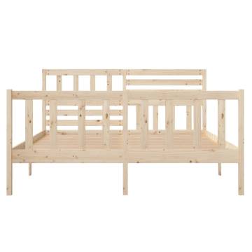 Solid Wood Bed Frame 120x190 cm - Small Double Style