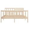 Solid Wood Bed Frame 120x190 cm - Small Double Style