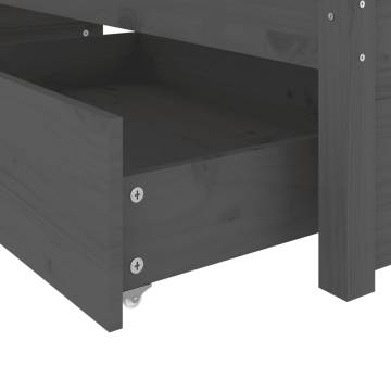 Stylish Grey King Size Bed Frame with Drawers | Hipomarket