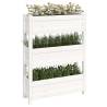 Planter White 77x25x104.5 cm Solid Wood Pine - Hipomarket