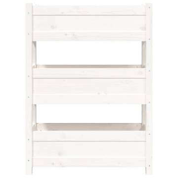 Planter White 77x25x104.5 cm Solid Wood Pine - Hipomarket