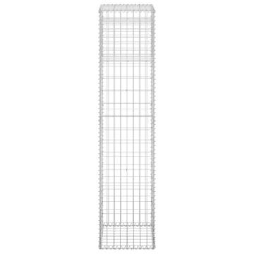 Gabion Basket Post 40x40x180 cm Iron | Durable Garden Decor