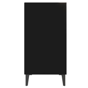 Black Engineered Wood Sideboard - 57x35x70 cm | Hipo Market