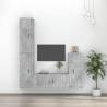 4 Piece TV Cabinet Set Concrete Grey Engineered Wood Colour concrete grey Quantity in Package 4 