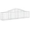 Arched Gabion Baskets - 15 pcs Galvanised Iron 200x30x40/60 cm