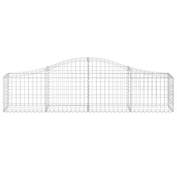 Arched Gabion Baskets - 15 pcs Galvanised Iron 200x30x40/60 cm