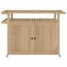 Stylish Teak Bar Cart - 120x50x90 cm | Hipo Market