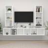 Wall-mounted TV Cabinets 4 pcs White Engineered Wood Colour white Quantity in Package 4 