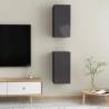 High Gloss Grey TV Cabinets Set - Stylish & Practical Design