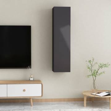 High Gloss Grey TV Cabinets Set - Stylish & Practical Design