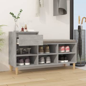 Shoe Cabinet Concrete Grey - Stylish Storage Solution