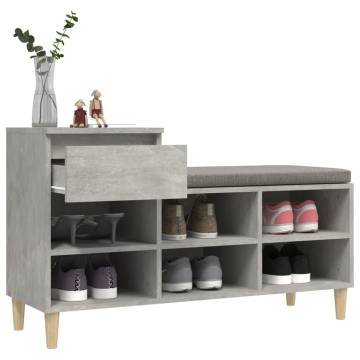 Shoe Cabinet Concrete Grey - Stylish Storage Solution