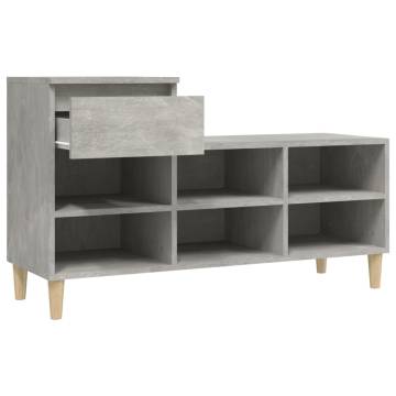 Shoe Cabinet Concrete Grey - Stylish Storage Solution