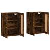 Elegant Wall Mounted Cabinets - 2 pcs Smoked Oak | HipoMarket