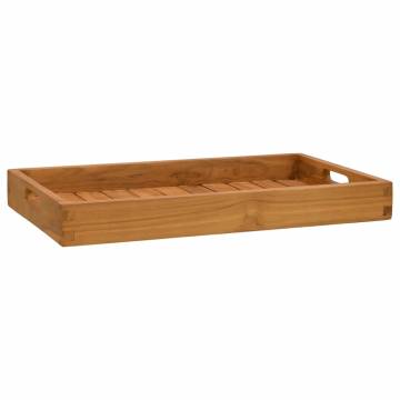 60x35 cm Teak Wood Serving Tray - Durable & Stylish