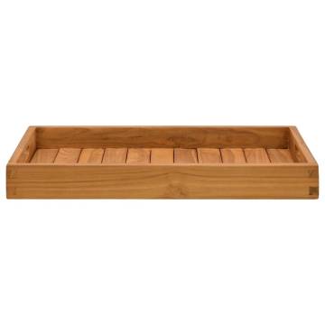 60x35 cm Teak Wood Serving Tray - Durable & Stylish