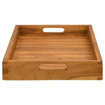 60x35 cm Teak Wood Serving Tray - Durable & Stylish