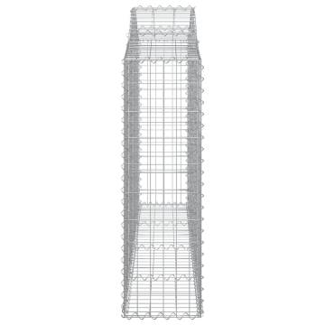 Arched Gabion Baskets - 25 pcs, Galvanised Iron, 200x30x100/120 cm