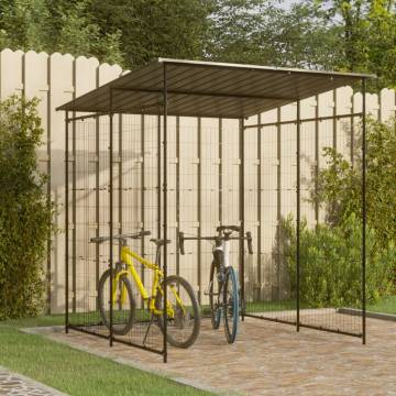 Bicycle Shed 190x190x222 cm Steel Black | Hipomarket