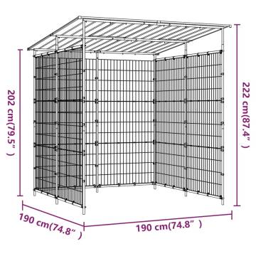 Bicycle Shed 190x190x222 cm Steel Black | Hipomarket