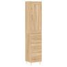 Stylish Highboard Sonoma Oak - 34.5x34x180 cm