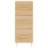 Stylish Highboard Sonoma Oak - 34.5x34x180 cm