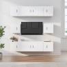 8 Piece TV Cabinet Set White Engineered Wood Colour white Quantity in Package 8 