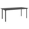 Stylish Garden Dining Table - Black Steel & Glass | Hipo Market