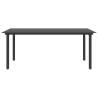 Stylish Garden Dining Table - Black Steel & Glass | Hipo Market