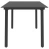 Stylish Garden Dining Table - Black Steel & Glass | Hipo Market